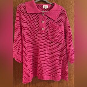 BiBi Fuchsia Open-Knit Sweater